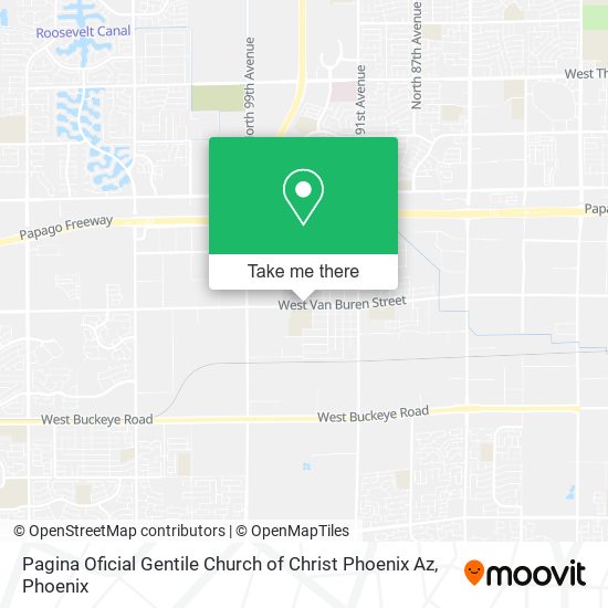 Mapa de Pagina Oficial Gentile Church of Christ Phoenix Az