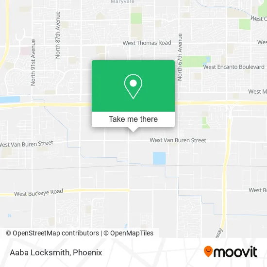 Aaba Locksmith map
