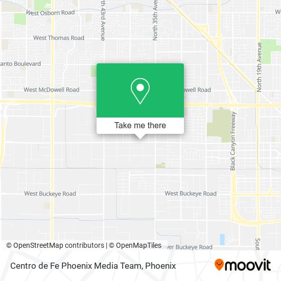 Centro de Fe Phoenix Media Team map