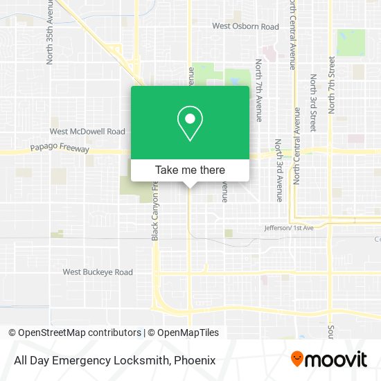 All Day Emergency Locksmith map