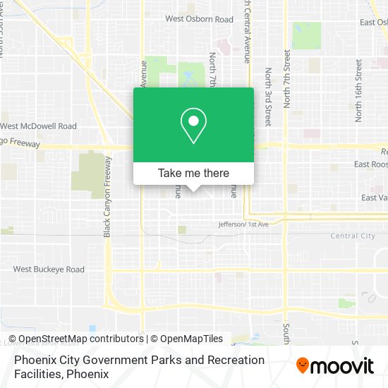 Mapa de Phoenix City Government Parks and Recreation Facilities