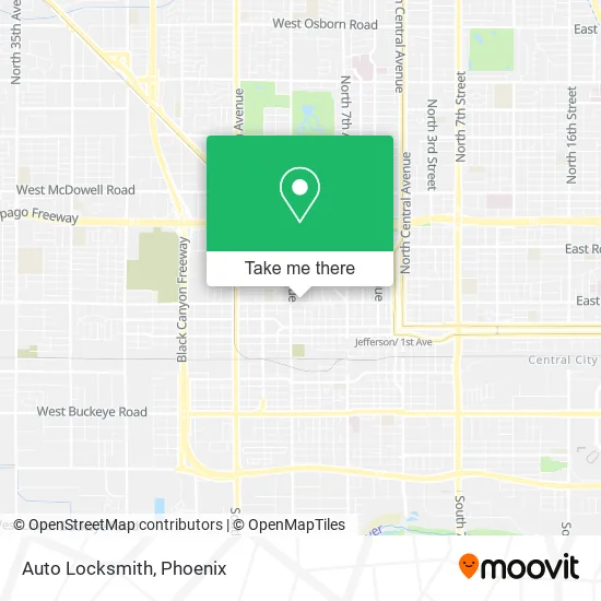 Auto Locksmith map