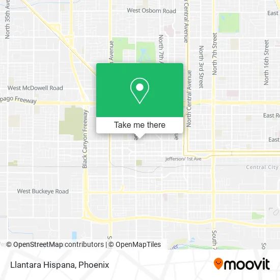Llantara Hispana map