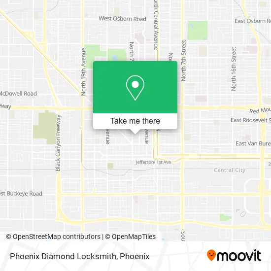 Phoenix Diamond Locksmith map