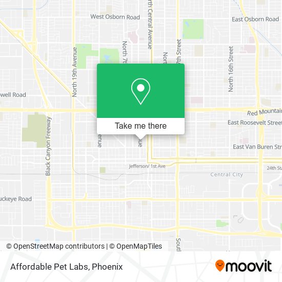 Mapa de Affordable Pet Labs