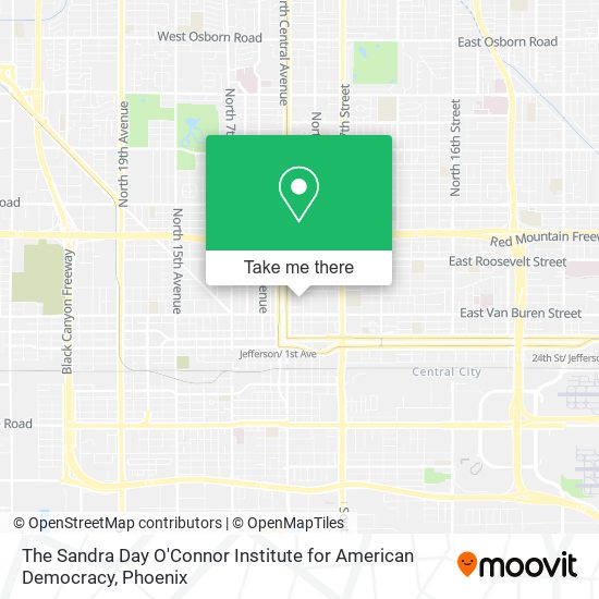 Mapa de The Sandra Day O'Connor Institute for American Democracy