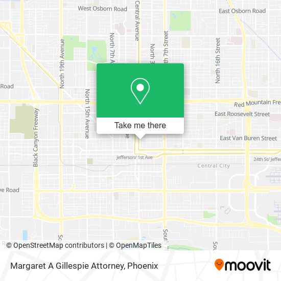 Margaret A Gillespie Attorney map