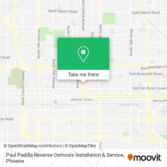 Paul Padilla Reverse Osmosis Installation & Service map