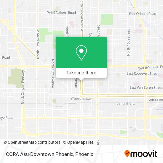 CORA Asu-Downtown Phoenix map
