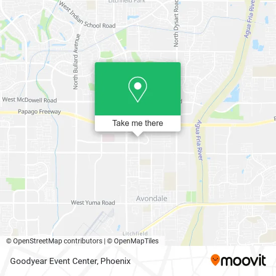 Goodyear Event Center map
