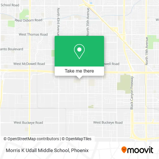 Morris K Udall Middle School map