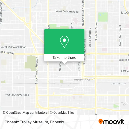Phoenix Trolley Museum map