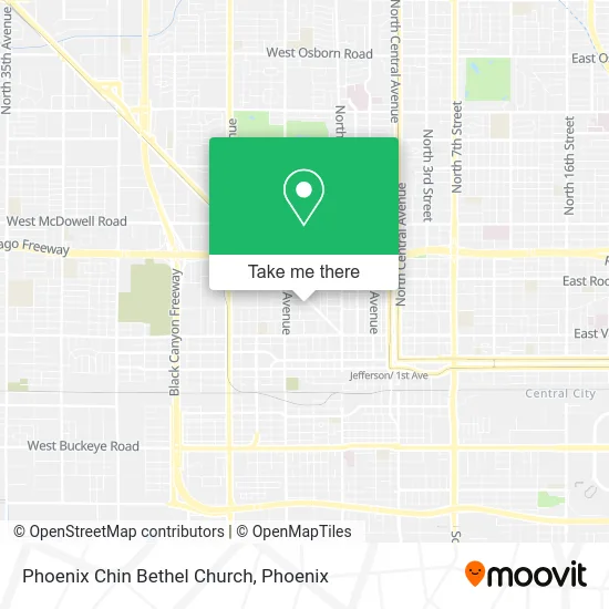 Phoenix Chin Bethel Church map