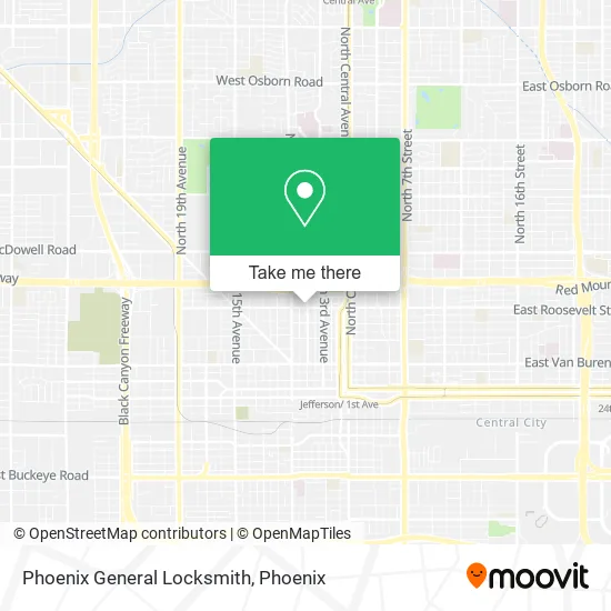 Phoenix General Locksmith map
