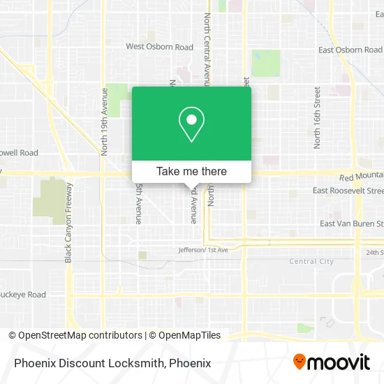 Phoenix Discount Locksmith map