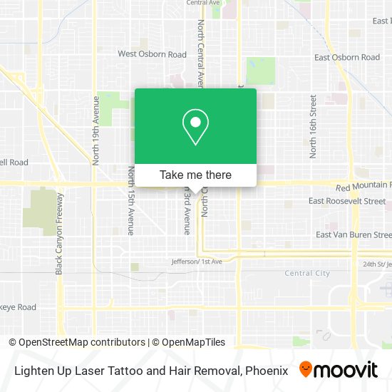 Mapa de Lighten Up Laser Tattoo and Hair Removal