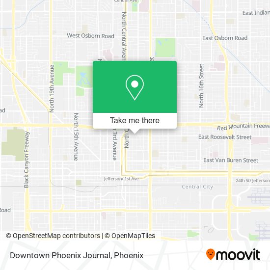 Downtown Phoenix Journal map