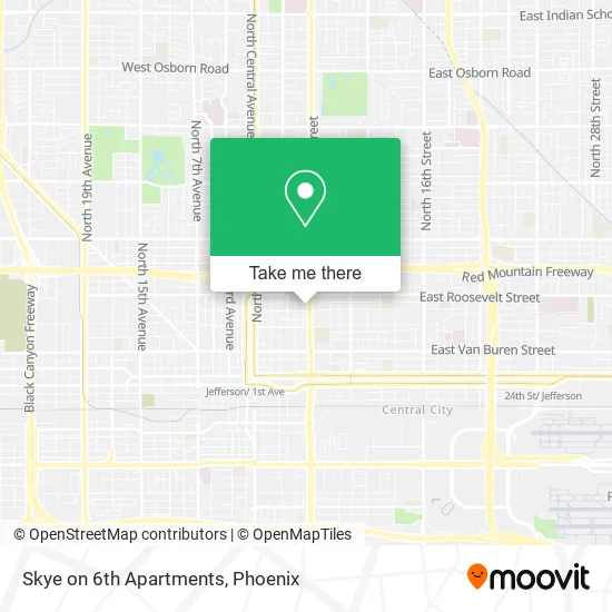 Skye on 6th Apartments map
