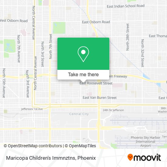 Maricopa Children's Immnztns map