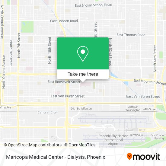 Maricopa Medical Center - Dialysis map