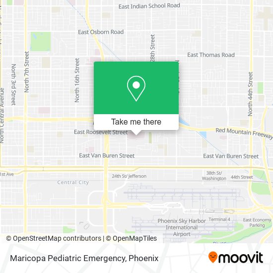 Maricopa Pediatric Emergency map
