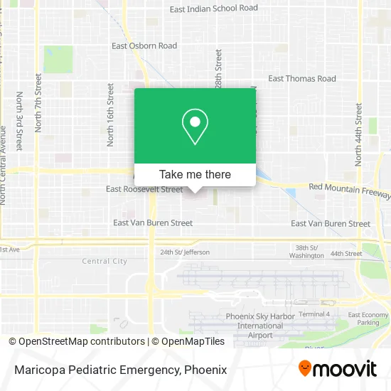 Maricopa Pediatric Emergency map