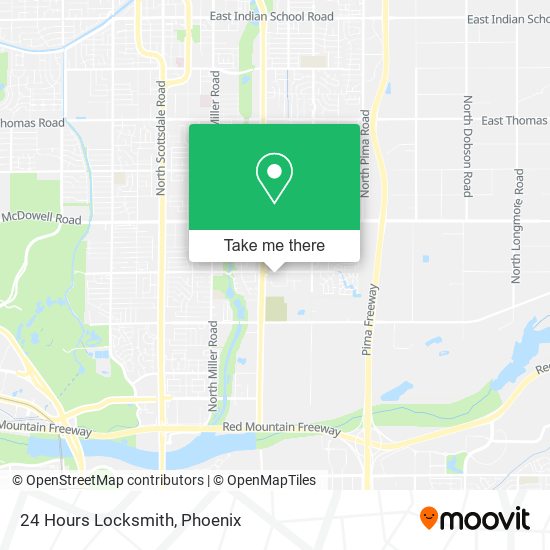 24 Hours Locksmith map