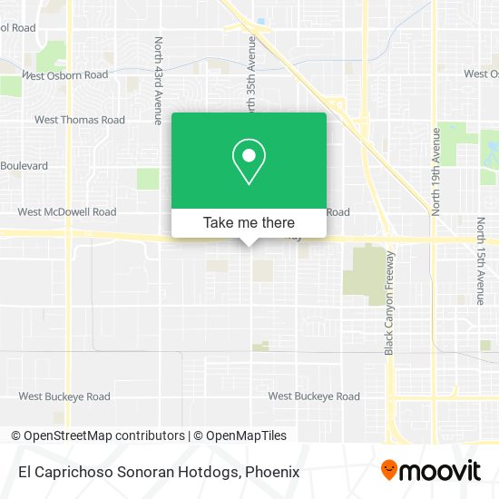 Mapa de El Caprichoso Sonoran Hotdogs