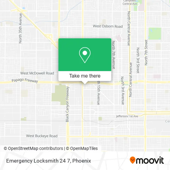 Emergency Locksmith 24 7 map