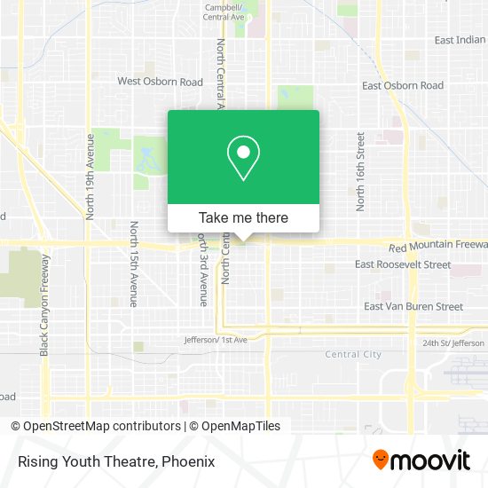 Rising Youth Theatre map