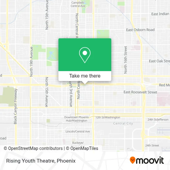 Rising Youth Theatre map