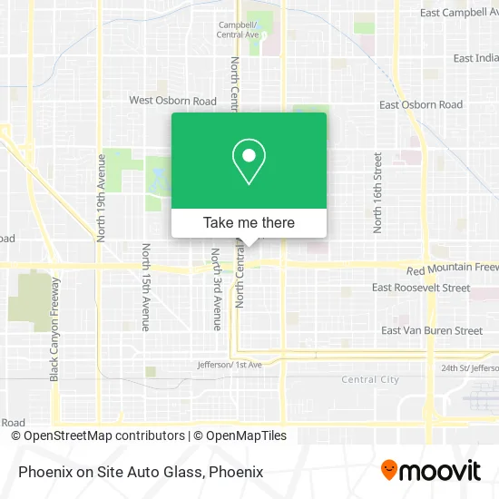 Phoenix on Site Auto Glass map