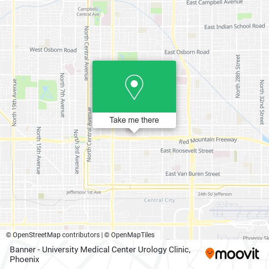 Mapa de Banner - University Medical Center Urology Clinic