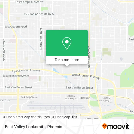 East Valley Locksmith map