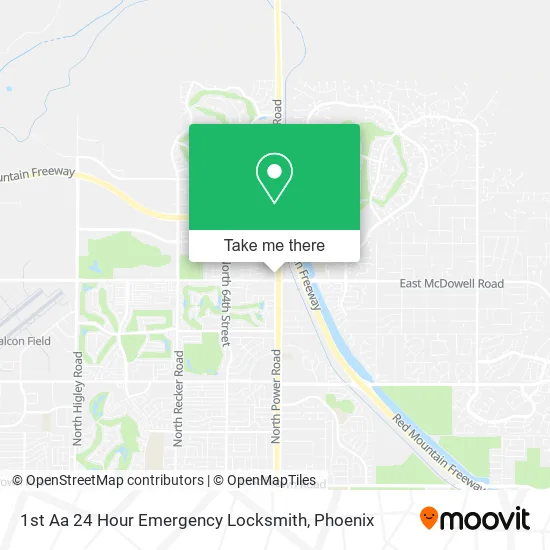 1st Aa 24 Hour Emergency Locksmith map