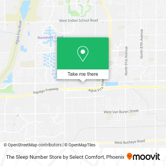 The Sleep Number Store by Select Comfort map