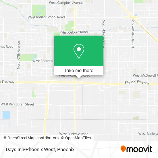 Days Inn-Phoenix West map