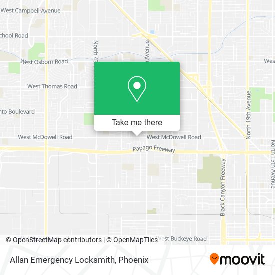 Allan Emergency Locksmith map