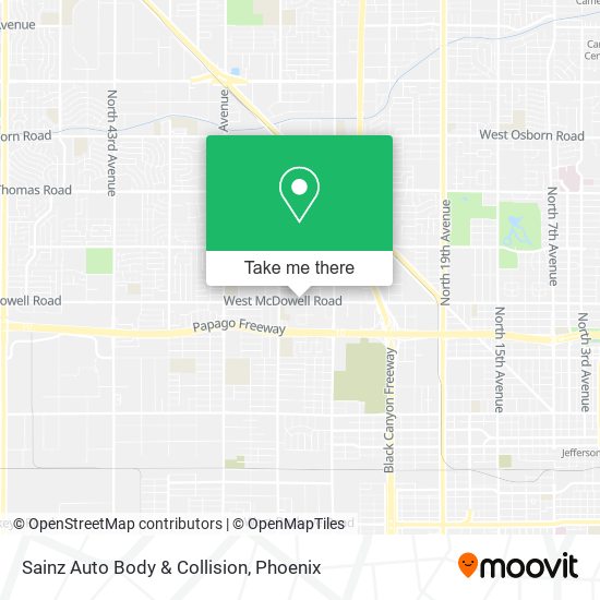 Mapa de Sainz Auto Body & Collision