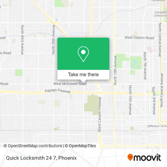 Quick Locksmith 24 7 map