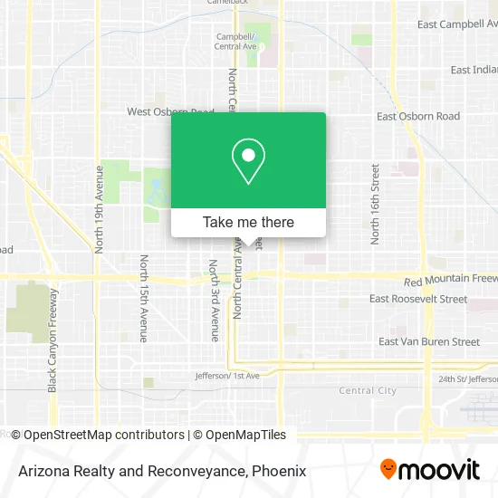 Arizona Realty and Reconveyance map