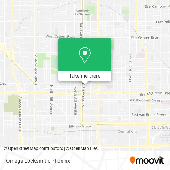 Omega Locksmith map