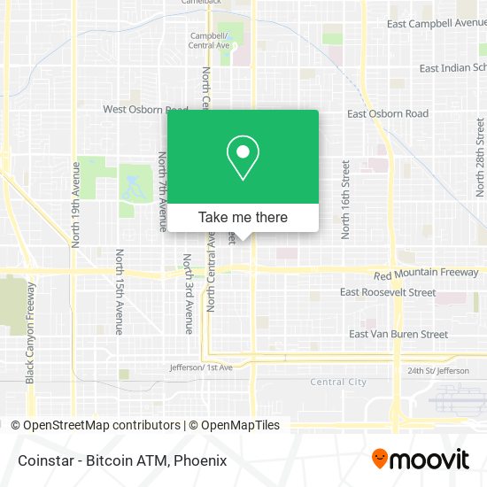 Mapa de Coinstar - Bitcoin ATM