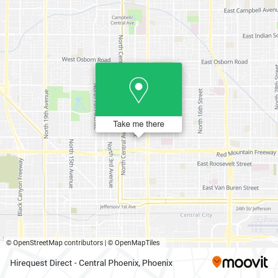 Hirequest Direct - Central Phoenix map