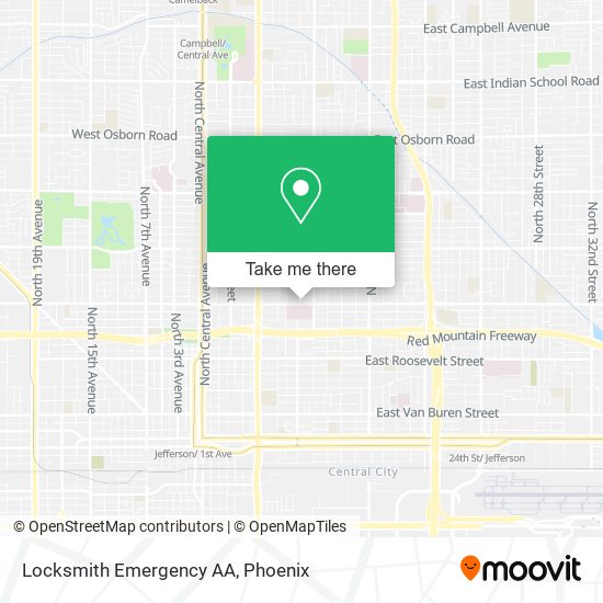 Locksmith Emergency AA map