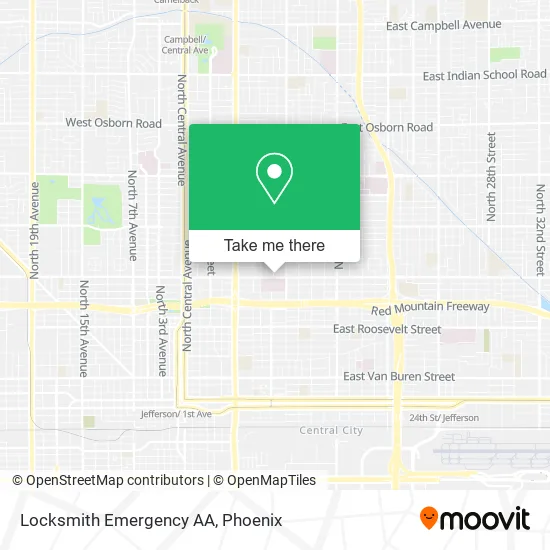 Locksmith Emergency AA map