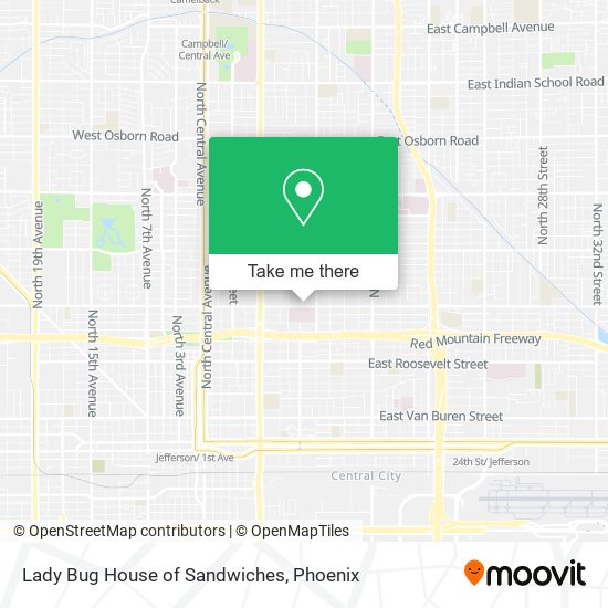 Lady Bug House of Sandwiches map