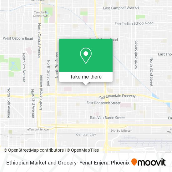 Mapa de Ethiopian Market and Grocery- Yenat Enjera