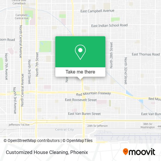 Customized House Cleaning map