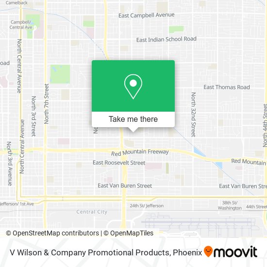 V Wilson & Company Promotional Products map